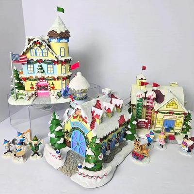 Hawthorne Village Rudolph’s Town Hall, Gift Wrapping Station, Reindeer Barn & More