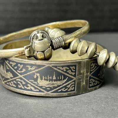 Sterling Silver Bangles - 2.5" Width