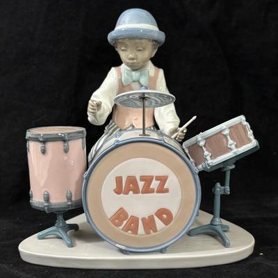 Lladro Black Legacy "Jazz Band" Drummer Figurine 5929 - 8"h