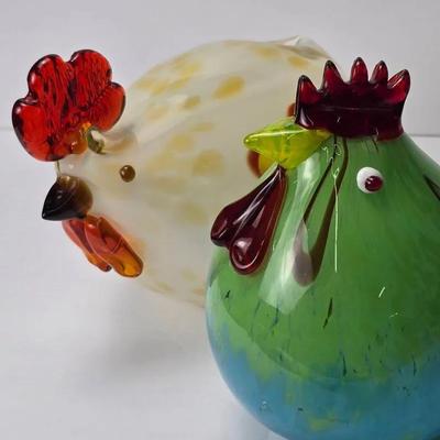 Art Glass Chicken Figures