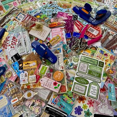 Scrapbooking Stickers, Decals, Fiskars Border Punches And More - Lot 2 Of 2