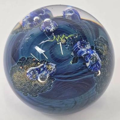 Signed Art Glass Orb