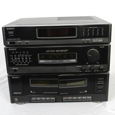 SONY LBT-D107R Compact Stereo System Dual Cassette 5 Disc CD Player - No Remote