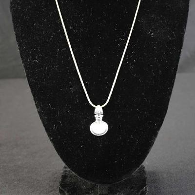 Roman Silver Tone Vintage 18" Matching Necklace Pendant & Earrings