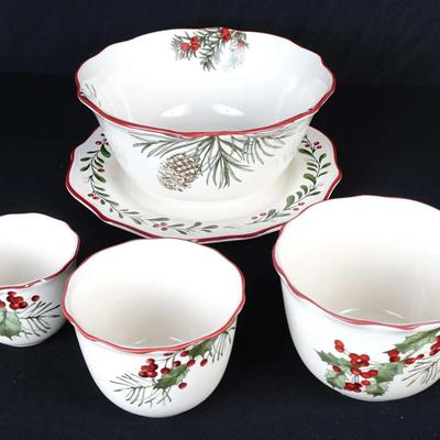 Better Homes & Gardens Holiday Pine Stoneware 5-Piece Set