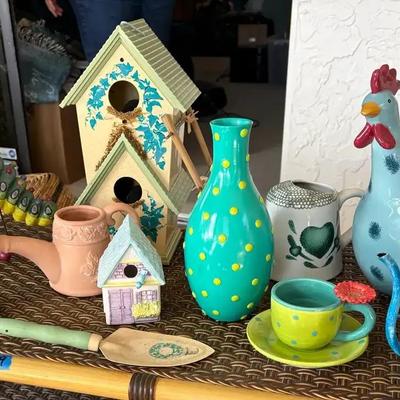 Whimsical Lot Of Fanciful Patio And Garden Decor.