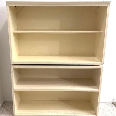 Pair Of Solid Wood Book Shelves