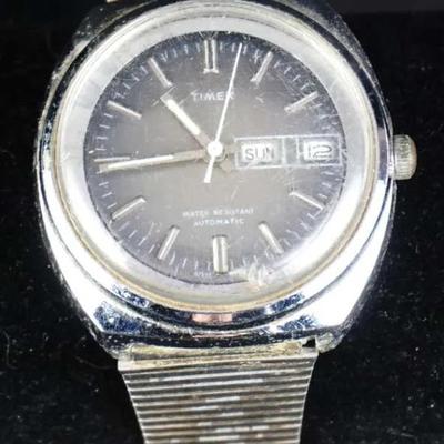 Mens Vintage 1970's Timex Viscount Automatic Watch Day Date Works