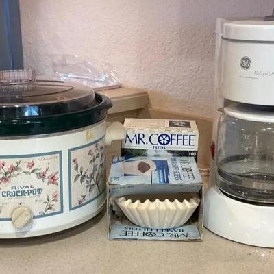 GE Coffeemaker And Rival Crockpot