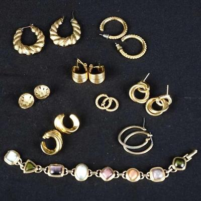 Monet Gold & Silver Tone Jewelry Collection - 7 Piece Vintage Set