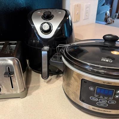 Air Fryer, Cuisinart Widemouth Double Toaster, Hamilton Beach Slow Cooker