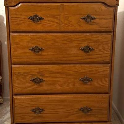 Oak 4-Drawer Dresser