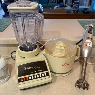 Cuisinart Smart Stick, Vintage Daley Fruit Juicer, Vintage O Galaxy Blender
