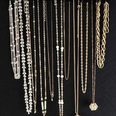 Gold And Silver Tone Stylish Fashion Necklaces And Statement Pendants 22"- 26"