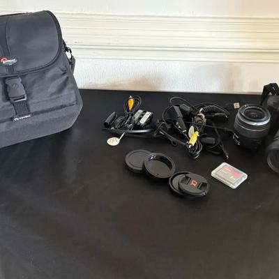 400: Sony Alpha a300 DSLR Camera w/ Two Lenses, Accessories & Lowepro Bag