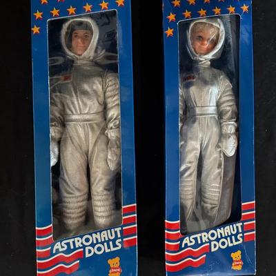 463: 1986 Dakin Astronaut Dolls – Male & Female Pair – New in Box