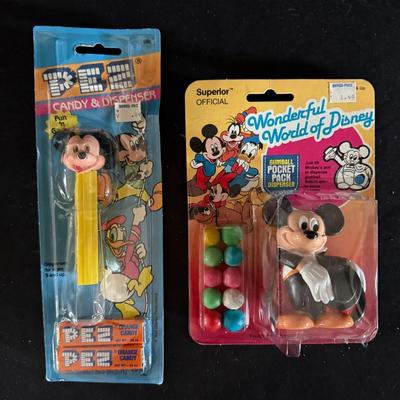 462: Vintage PEZ & Disney Mickey Mouse Candy Dispenser Lot – New on Card