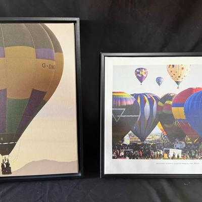 421: Set of 2 Framed Hot Air Balloon Prints – Albuquerque Balloon Fiesta Theme