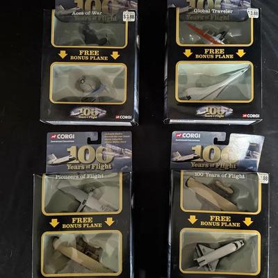 459: 2003 Corgi “100 Years of Flight” Showcase Collection – Die-Cast Aircraft w/ Bonus Planes – New