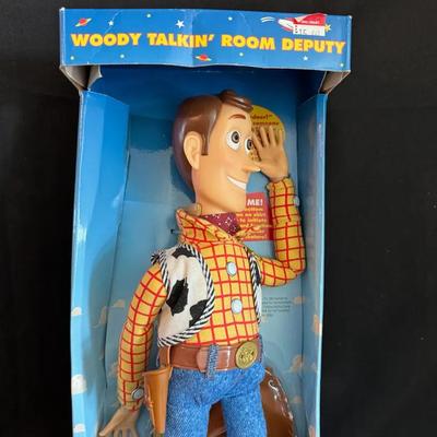 Lot 112.  Disney Pixar Toy Story Woody Talkin’ Room Deputy Talking Sheriff Doll – Original Box