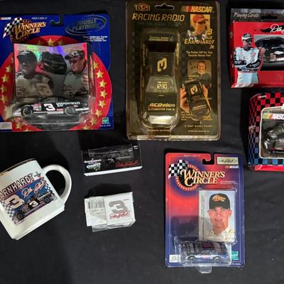 454: Dale Earnhardt Sr. NASCAR Collectibles Lot – Winners Circle Cars, Radio, Mug & Memorabilia