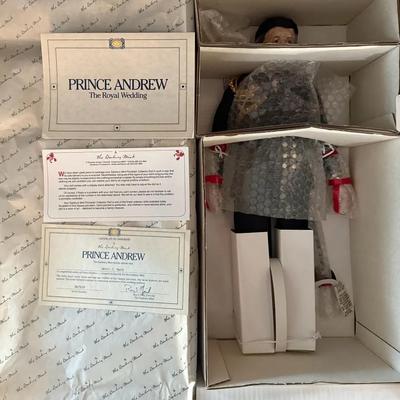 451: Prince Andrew – The Royal Wedding Porcelain Doll, Danbury Mint, New in Box 