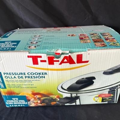 402: T-Fal Sensor 2 Stainless Steel Pressure Cooker – 6.4 Qt / 6.0 L – New in Box