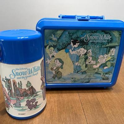 216: Vintage 70/80’s Snow White Lunch Box & Thermos Set