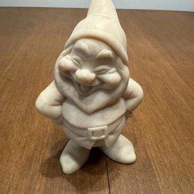 210: Disney Happy Dwarf Genuine Variegated Cameo Onyx Statue 