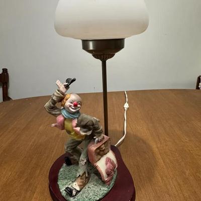 264: Vintage Clown Figural Table Lamp