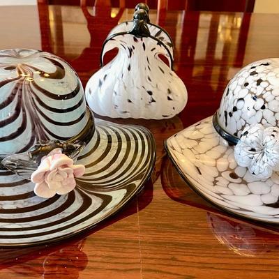 033-DR: Art Murano-Style Glass Trio