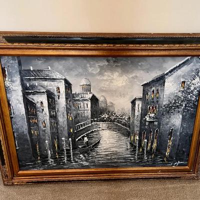 082-MBR: Venetian Canal at Dusk Painting