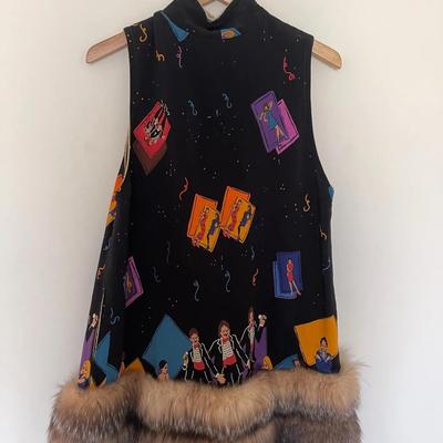 065-MBC: Woman’s Party-Themed Fur-Trimmed Vest