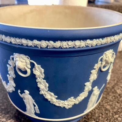 053-PAN: Wedgewood-Style Blue Jardiniere (Planter Pot)