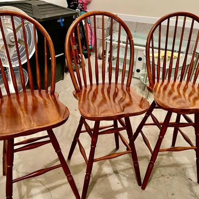 120-GAR: Three Windsor Bar Stools