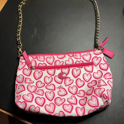 005-JRY: Coach Nylon Valentines Heart Pouch 