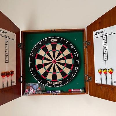 091-BON: DMI Darts Bristle Dartboard with cabinet