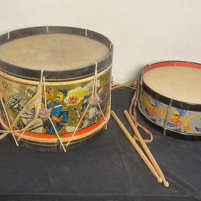 Vintage Children's Toy Drums
