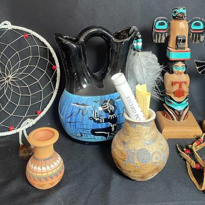 Vintage Pacific NW Native Totems, Vases, & Native Artifacts 