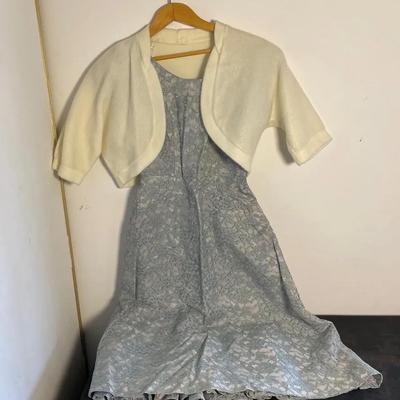 Vintage Lace Dress and Wool Bolero Jacket