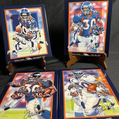 Terrell Davis Limited-Edition Collectible Plates (Set of 4)