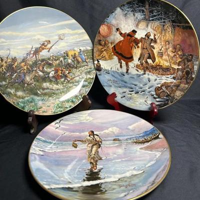 Limited-Edition Collector Plates Featuring Art by John Clymer Art (Lot 2 - Set of 3)
