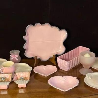 Fenton MCM Pink Glass Treasures 