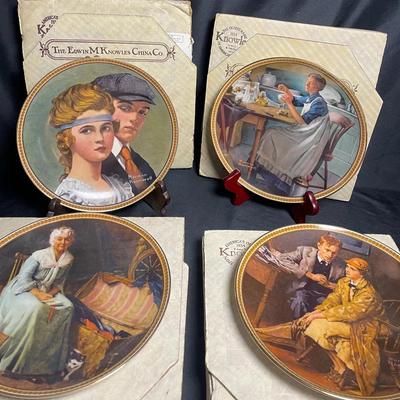 Limited-Edition Norman Rockwell Collector Plates (Set of 4) 