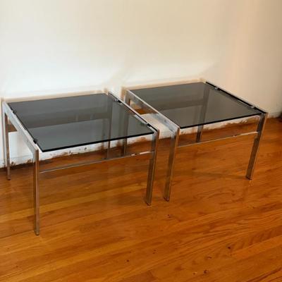 Sale Photo Thumbnail #91: MCM Smoke glass Tables