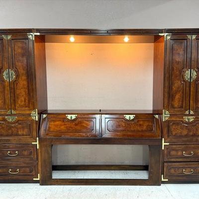 Bernhardt Asian-Style Queen/or Full Bedroom Set – with Built-In Lighting & Storage