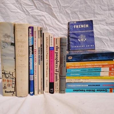 Vintage French History & Language Books - Revolution, Culture, & Grammar
