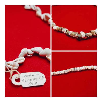 Native American Jewelry Artifacts - Excavated in Alabama