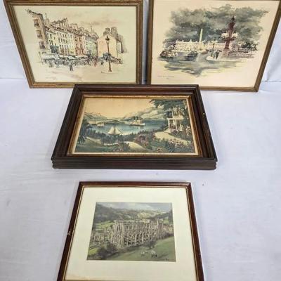 Four Vintage Prints 
