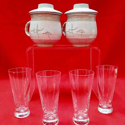 Marquis by Waterford Crystal Glasses & Korean Celadon Tea Mugs